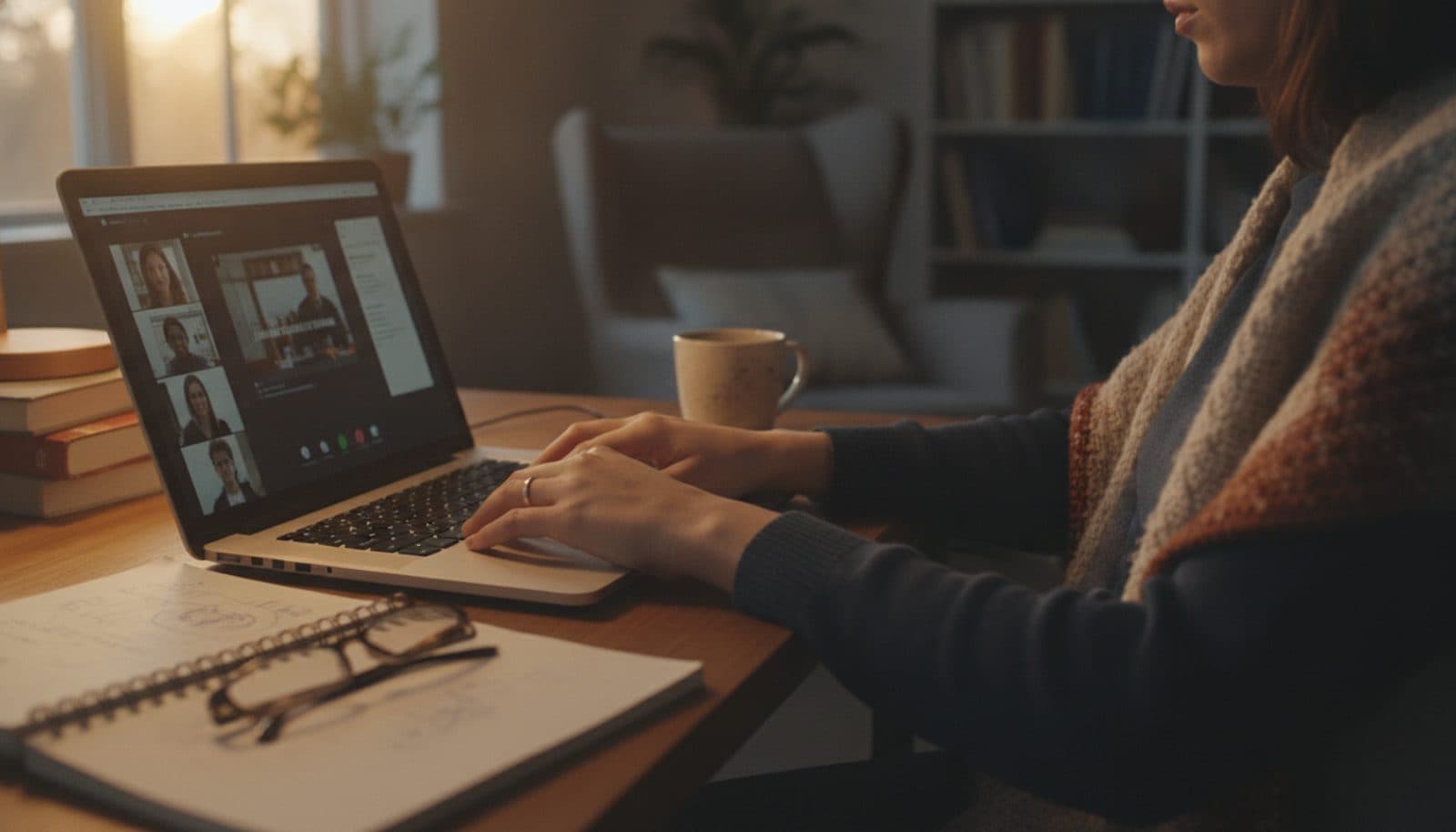 Educator studying online with Molloy University